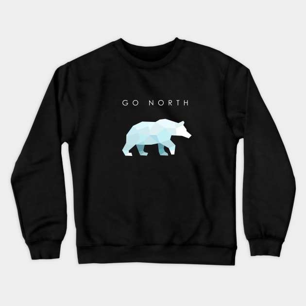 Go North - Polar bear (dark) Crewneck Sweatshirt by MikeDrago